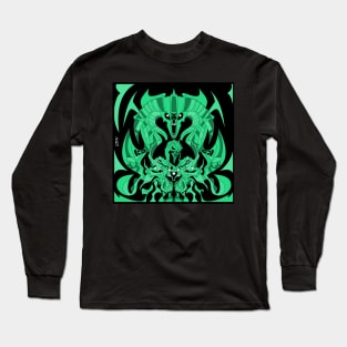 green dark nazgul ecopop in balrog dreams of the middle earth ecopop Long Sleeve T-Shirt